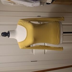 Everlane yellow pima cotton long sleeve top